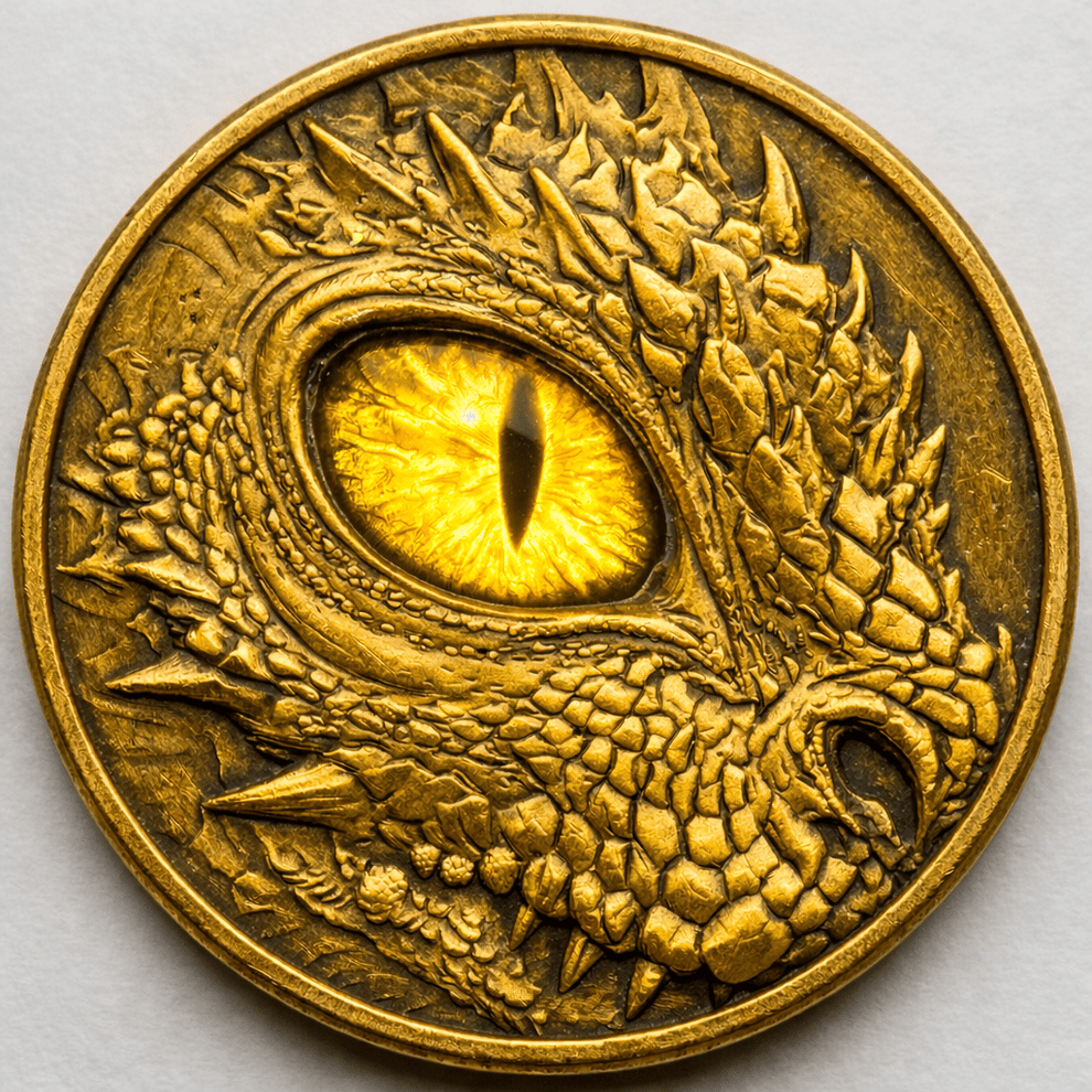Golden Dragon 5 oz Colorized Copper Round (New in Capsule)