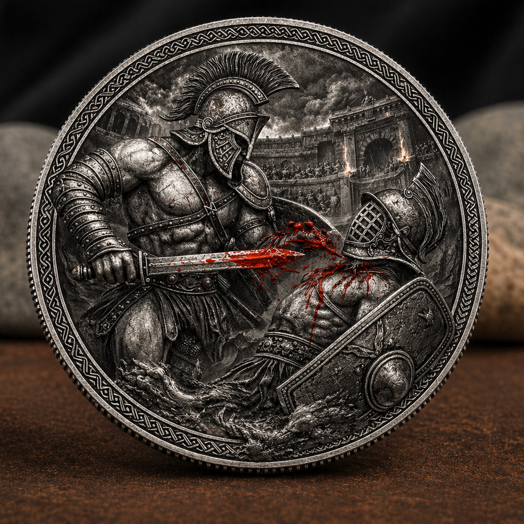 2026 High Relief Gladiator’s Aquila 5 AVDP oz .999 Pure Copper Coin .999