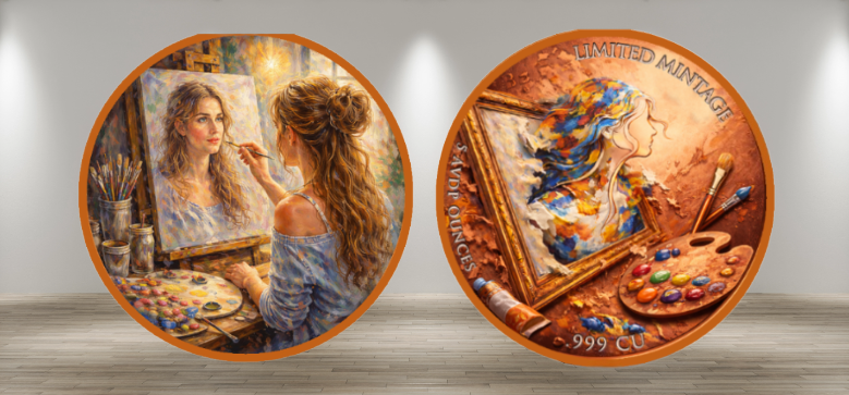 5oz Painter's Reflection Colorized Copper in Capsule