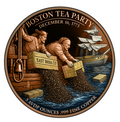 5oz Avdp Boston Tea Party Commemorative Colorized Copper in Capsule