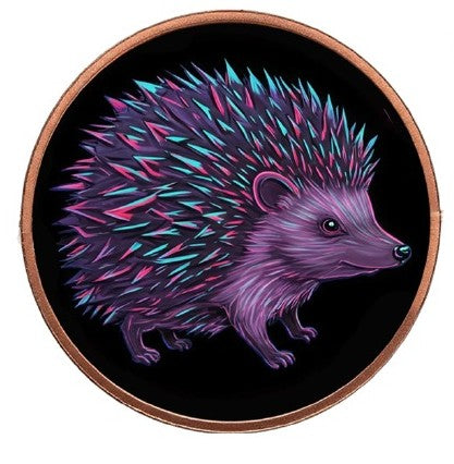 5oz Copper .999 Mystic Night Hedgehog Colorized Available