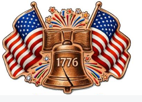 100 Gram Spirit of United States Colorized Copper .999 bar in Display Box PRESALE