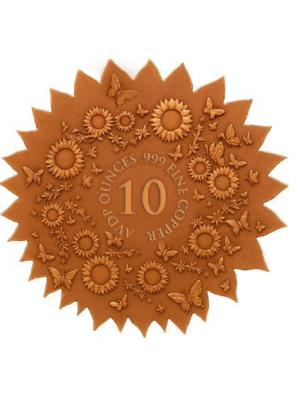 Sunflower Ultra High Relief 10 oz Colorized Copper (New in Capsule)